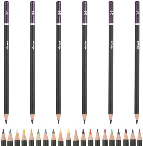 PATIKIL Colored Pencils, Purple Color Drawing Pencils with Oil-Based Cores Art Scrapbook Supplies for Adult Coloring Books Artists Beginners Drawing Sketching, 6 Pcs