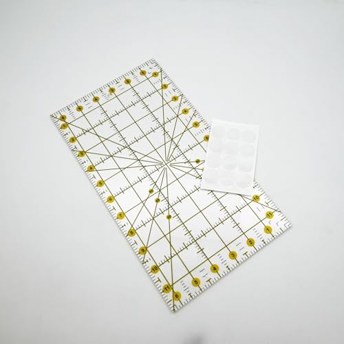 Sewing Rulers Quilting Ruler,Acrylic Quilting Templates,Sewing Tools Accessories Supplies for Patchwork Precision Fabric Cutting 1pcs(6.5x12inch)