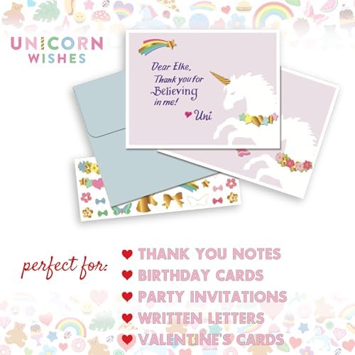 Mrs. Grossman's Design Your Own Sticker Notecards, Unicorn Wishes
