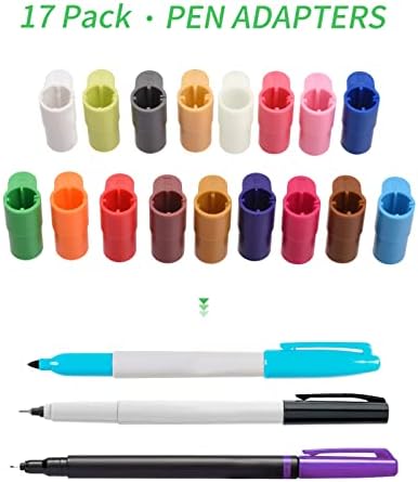 17 Pcs CricutPen Adapters Kit Pen Adapter Set Marker Holder Replacement Compatible with Explore Air 3, Air 2, Maker, Maker 3