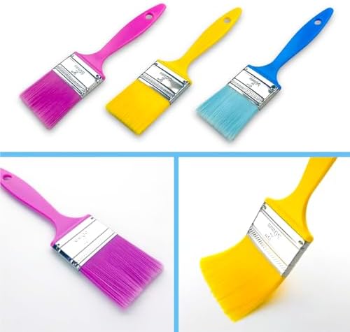 Great Andrew 9-Pack Flat Paint Brushes 2 Inch Painting Acrylic
