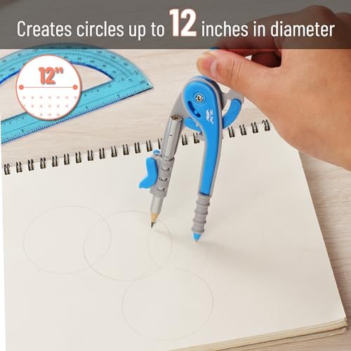 Mr. Pen- Geometry Compass and Protractor Set, 6 Inch Compass