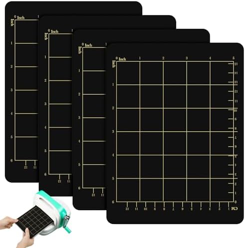 Copkim 4 Pcs 5.87'' x 7.75" Magnetic Cutting Pads for Die Cutting Machine Accessories with Card Size Black Embossing Machine Mats for Die Cutter