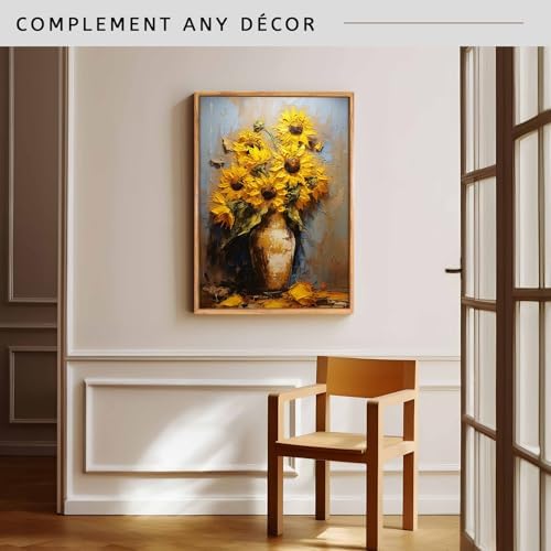 Floating Frames for Canvas, Wood-Look Frames for 1.25" Thick Canvas Paintings, Floater Frame Kit Available in 50 Sizes and 4 Colors for Room Wall and Art Decor (20x36inch Light Brown, 1-Pack)