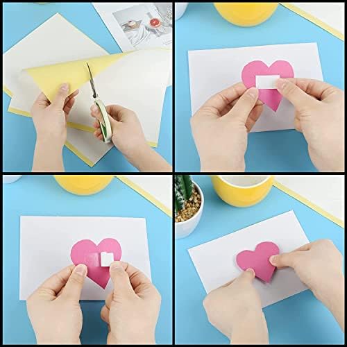 10 Sheets Double Sided Adhesive Tape, A4 Size Clear Arts Craft DIY Strong Sticky Arbitrary Cut Tape for Card Making,Home Decorative Or Office Supplies