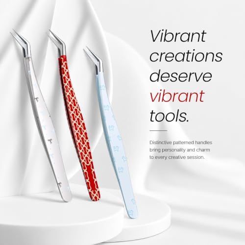 Craft Tweezers, Precision Tweezer with Leather Pouch for Stickers