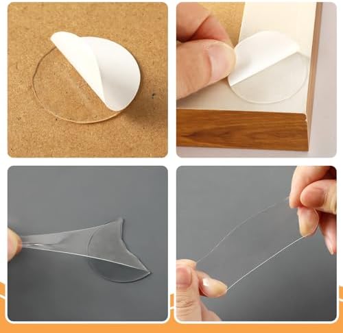 JANYUN 140 Pcs Clear Sticky Dots,35 mm Round Putty Tape for Festival Decor