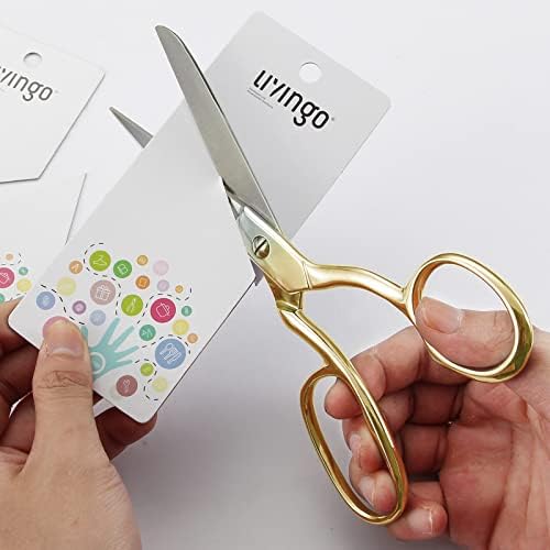 LIVINGO 8" Fabric Scissors Heavy Duty Multipurpose Dressmaker Shears