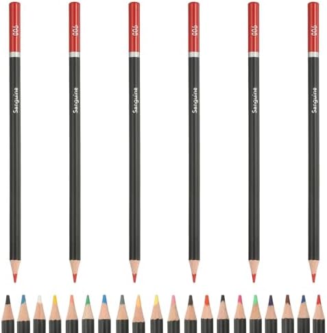 PATIKIL Colored Pencils, Red Color Drawing Pencils with Oil-Based Cores Art Scrapbook Supplies for Adult Coloring Books Artists Beginners Drawing Sketching, 6 Pcs