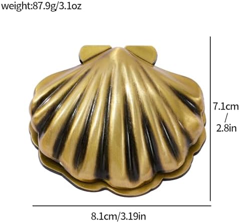 Vintage Shell Metal Binder Clip, Gold Book Clip for Journal & Desk
