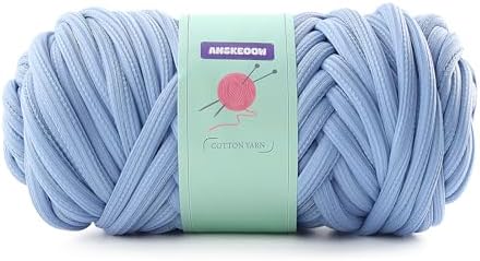 Chunky Yarn for Hand Knitting, Super Bulky Jumbo Blue Yarn for Crocheting