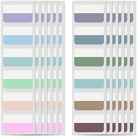 240 Pcs Sticky Index Tabs, Colored Book Tabs for Notebooks, 1.8×1 Inch