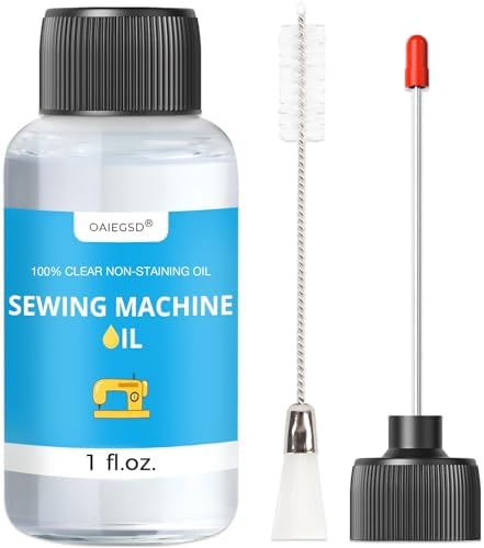 1oz Fine Light Sewing Machine Oil Cleaning Kit w/ 1.5" Needle Tip & Brush