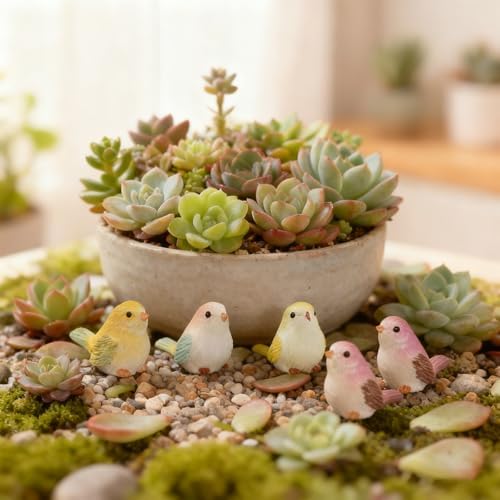 Mini Bird Figurines Resin Silicone Mold for DIY Fairy Garden Decor