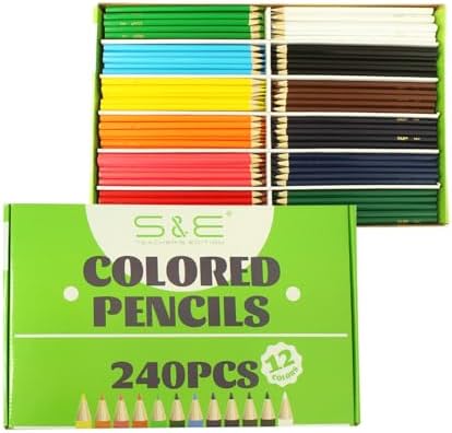 S & E TEACHER'S EDITION 240Pcs Colored Pencils