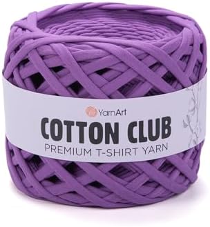YARNART Cotton Elastic Fabric Spaghetti Premium T-Shirt Knitting Yarn for Bag Basket Cushion Crocheting Projects and Home Decor, Super Bulky (Pack of 1) (7352)