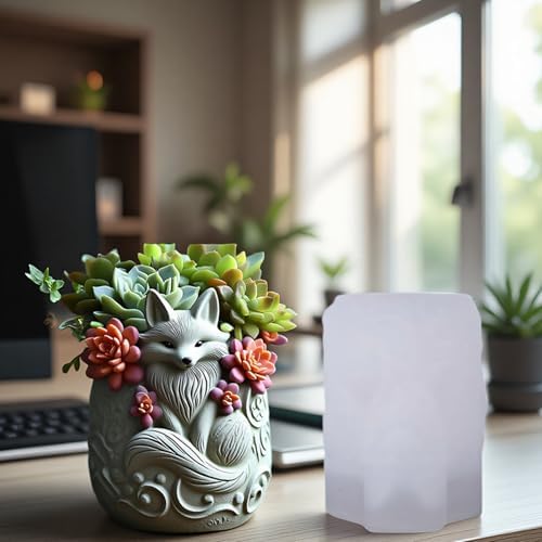 3D Fox Resin Casting Molds, Silicone Animal Candle Molds for Epoxy