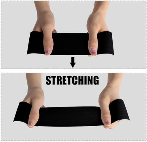 Airisoer Elastic Bands for Sewing 2 Inch x 12 Yards, Black