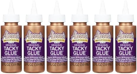 Aleene's Original Tacky Glue, All Purpose Adhesive, Perfect for Crafts and DIY Projects, Dries Fast and Clear, 2 fl oz 6-Pack