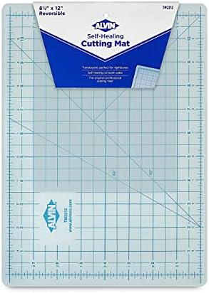 ALVIN TM Translucent Cutting Mat 8.5 x 12 inch | 3mm Layer with Grid on 1 Side | Light Box Compatible - Model TM2212