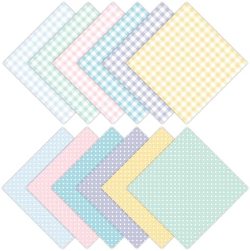 24 Sheets Pink Spring Pastel Essential Patterns Scrapbook Paper Pad - 12x12 inch 160GSM Heavyweight Cardstock, Double-Sided Polka Dot, Gingham Designs for Card Making, DIY Crafts, Photo Album