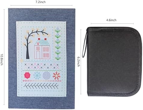 Embroidery Stitch Book Big Size,Large and Clear Patterns for Adult Practice Hand Embroidery Needles & Floral Patterns Gift for Craft Enthusiasts