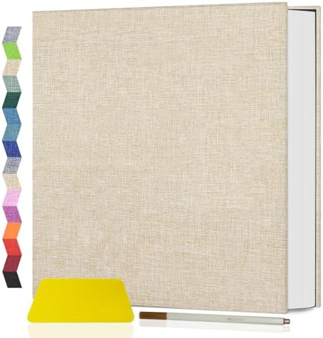 Popotop Photo Album Self Adhesive Scrapbook Album for 4x6 5x7 8x10 Pictures DIY Photo Book as Scrapbooking Supplies Kits, Birthday Gifts for Women Mom Wedding Baby Family Travel
