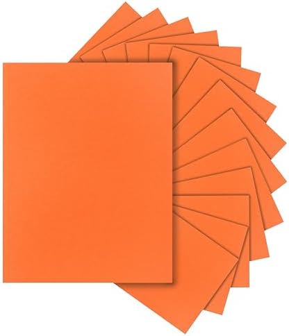 Silunkia 40 Sheets Orange Cardstock 8.5 x 11 Craft Paper 75lb