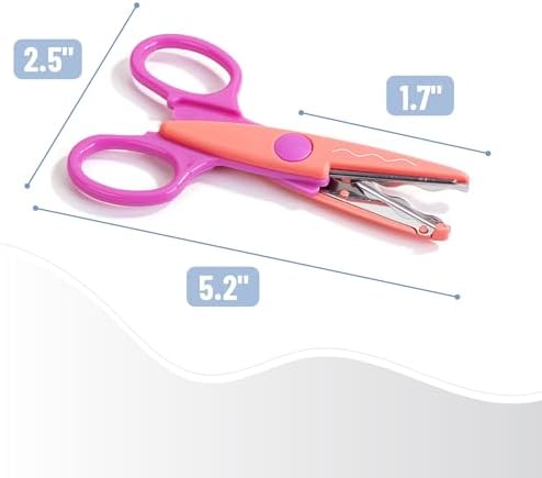 Mr. Pen- Craft Scissors Decorative Edge, 6 Pack, Jewel Colors | Zig Zag Scissors for Crafting, Scrapbooking, Fancy, Pattern, Design