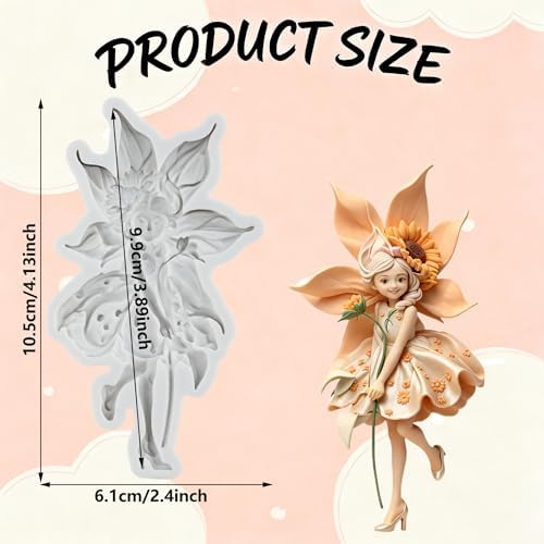 Flower Fairy Polymer Clay Molds Fairy Silicone Mold