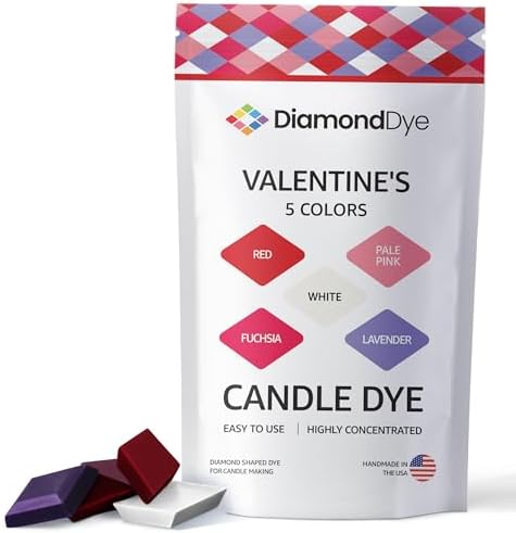 Valentine Candle Dye Chips, Soy & Paraffin Candle Making, 5 Colors
