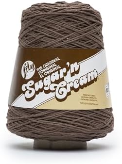 Lily Sugar'n Cream Cone Cotton Yarn for Dishcloths, Warm Brown