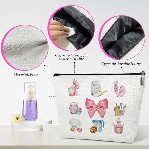 Funny Baking Makeup Bag, Cooking Cosmetic Pouch for Purse