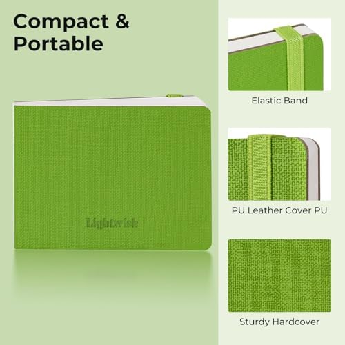Watercolor Journal - 100% Cotton Hot Press Paper | 20 Sheets 40 Pages | 300GSM (140lb) | PU Leather Cover Watercolor Sketch Books for Artists Painting,Mixed Media 4.9 in x 3.5 in