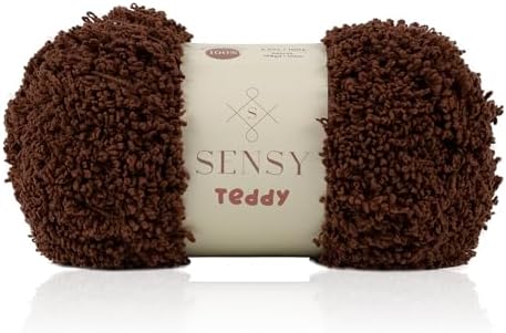 S Sensy Teddy- Micro Polyester Amigurumi #5 Bulky Yarn Brown 109 Yards 4 oz
