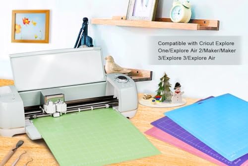 Gwybkq Cutting Mat 12 Pack 12x12, Compatible With Cricut Maker 4/Explore Air & Silhouette Sticky Pad Replacement Accessories, for Crafts Supplies (Standard/Light/Strong/Frabic)