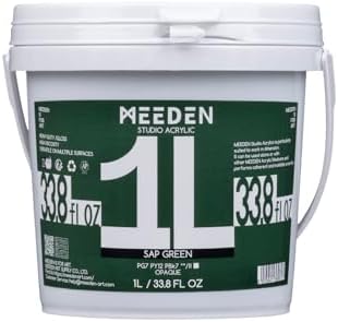 MEEDEN Sap Green Acrylic Paint: 1L /33.8oz Heavy Body Gloss Finish