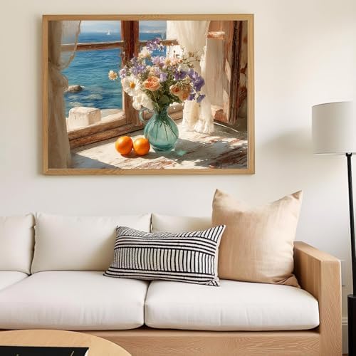 xcemhil Flower Paint by Numbers Kit for Adults Beginner, Flower Paint by Numbers for Adult, Acrylic Paint by Number Kits Suitable for Home Wall Art Decor Gifts 16x20 Inch