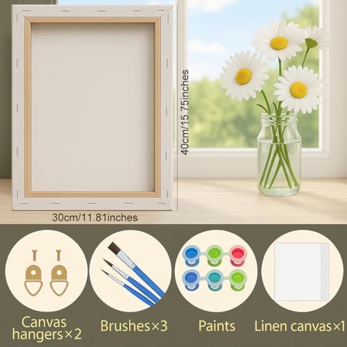 TAOPAOLAB Aquatic Scene Paint by Numbers Kit for Adults - DIY Koi Fish with Lotus Leaves Painting on Canvas 12x16In, Framed Acrylic Paint Set, Suitable for Beginners, Art for Home or Gift