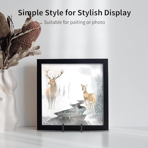 Kruodop 3 Pack 8 Inch Plate Stands for Display, Plate Holder Display Stand, Picture Frame Stand Black Metal Frame Holder Stands for Book,Small Easel,Decorative Plate,Photo and Platter,Tabletop Art