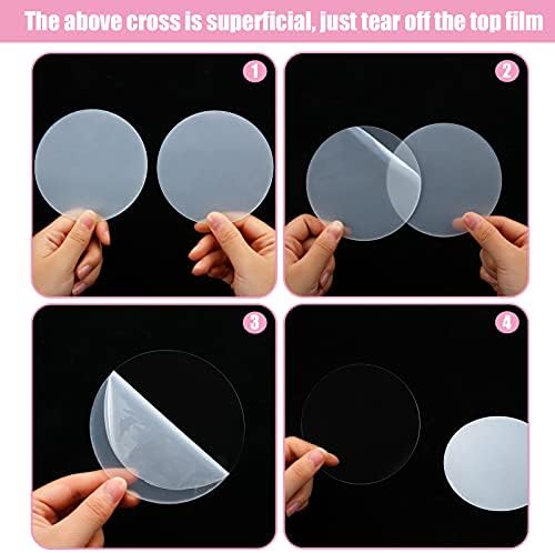 Yalikop 10 Pcs 11 Inch Acrylic Circles Round Clear Disc Blanks