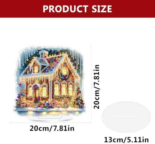 Christmas Diamond Art Kits for Adults,Gingerbread House Diamond Painting