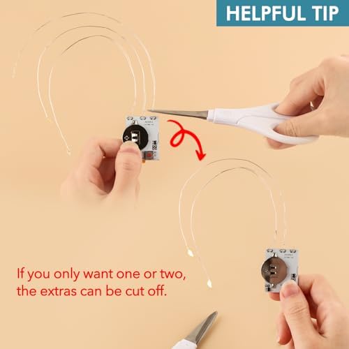 Self-Adhesive Light-Up Units with Warm White LEDs for Card Making,6PCS Light Units with 3LEDs Easy Lights for Making Light-Up Cards,Add Lights to Handmade Shaker Cards,Scrapbook Page Without Battery