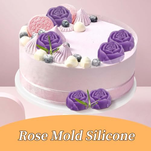 Rose Silicone Mold, 3 Pack Rose Candle Molds 18 Cavity