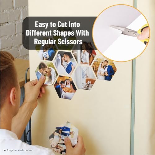 Mr. Pen- Adhesive Magnetic Sheets, 8" x 10", 4 Pack, Cuttable Magnets Flexible Magnet Sheets with Adhesive for Crafts Photos, Classroom Decorations, Easy Peel and Stickers for Planning