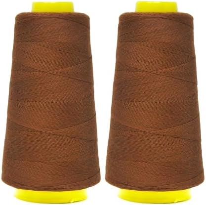 Mandala Crafts Russet Brown Mercerized Cotton Thread for Sewing Quilting