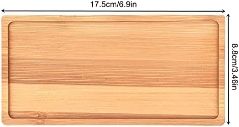 4PCS Mosaic Bamboo Coasters for Crafts, Blank Base Trays, Drinking Cup Coaster, Plant Coaster, Art Plate,DIY Mosaic Supplies (Rectangle)