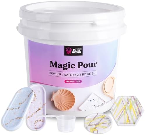 LET'S RESIN Resin Casting Powders 3000g,20~30 Minutes De-Mold Ceramic Resin