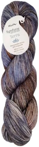 KnitPro Symfonie Fingering Weight Merino Wool Yarn 100g, Mulberry Mud
