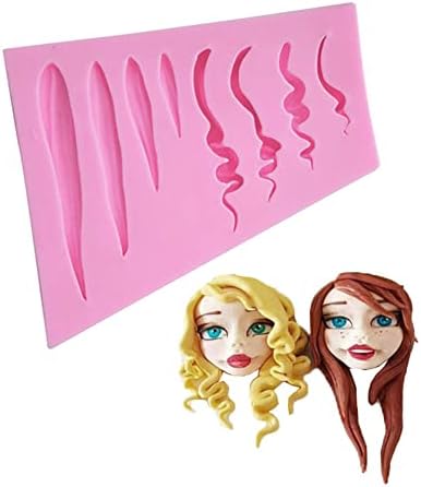 3D Doll Body Leg Arm Face Head Silicone Mold Q Version Dolls Model Fondant Craft Clay Resin Mould DIY Cake Decorating Supplies Baking Tool (5PCS)